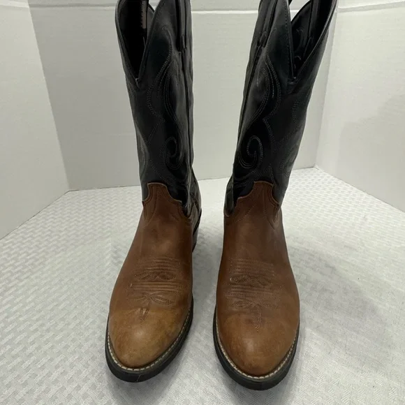 Ariat Legend 18025 Brown Tan Leather Western Cowboy Boots size 9 5065 Bullhide - Picture 1 of 5